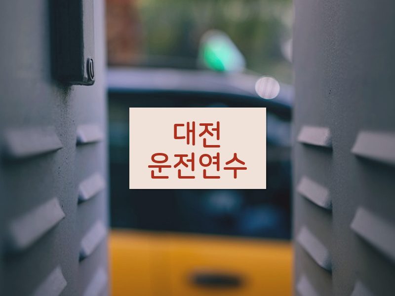 대전운전연수 후기
