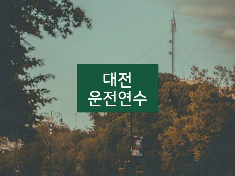 대전운전연수 후기