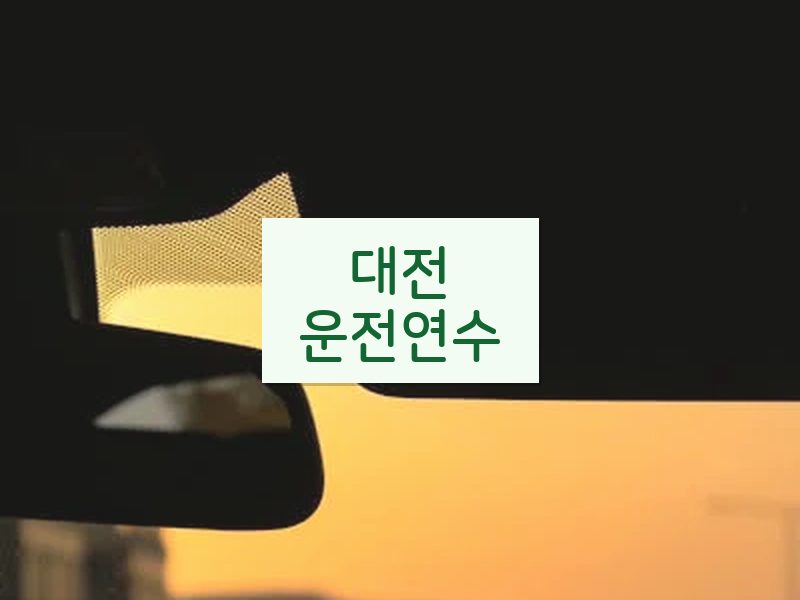 대전운전연수 후기