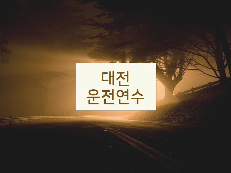 대전운전연수 후기