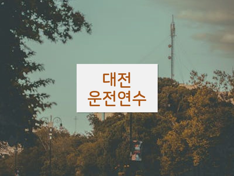 대전운전연수 후기