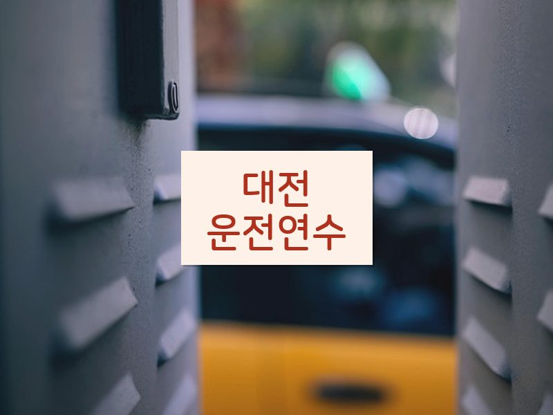 대전운전연수 후기