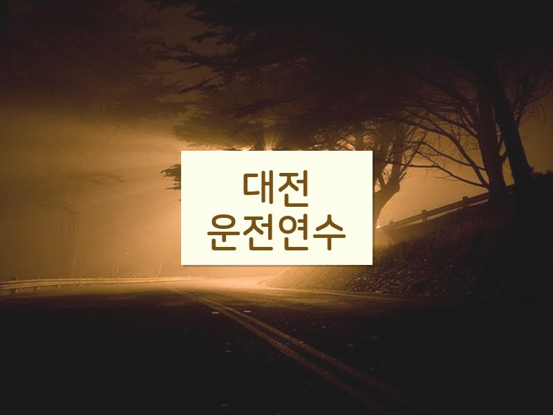 대전운전연수 후기