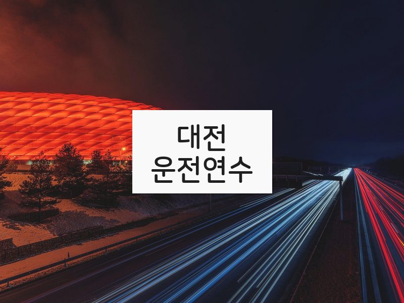 대전운전연수 후기
