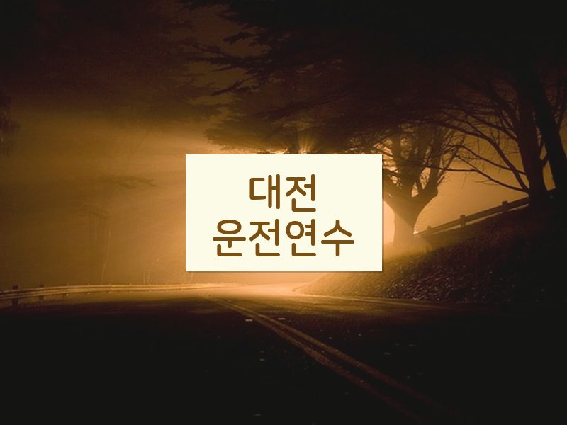 대전운전연수 후기