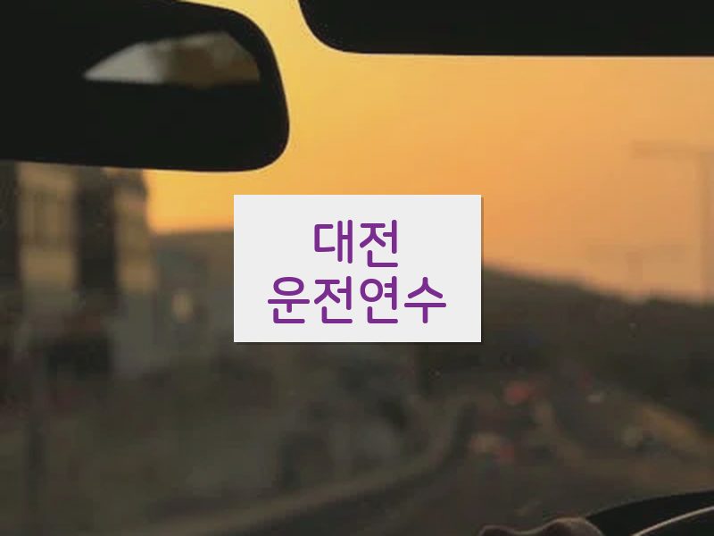 대전운전연수 후기