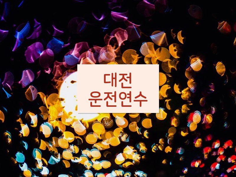 대전운전연수 후기