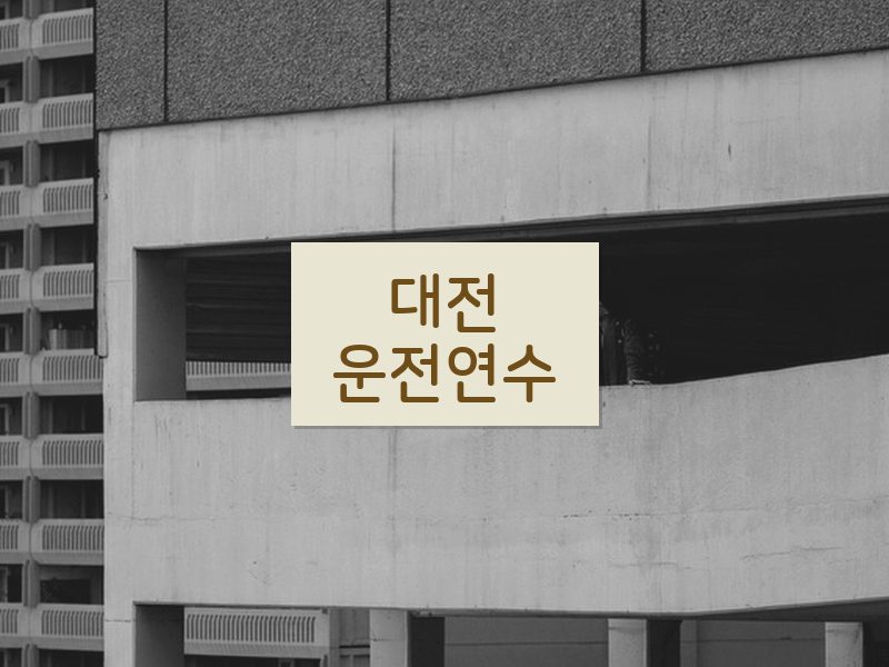 대전운전연수 후기