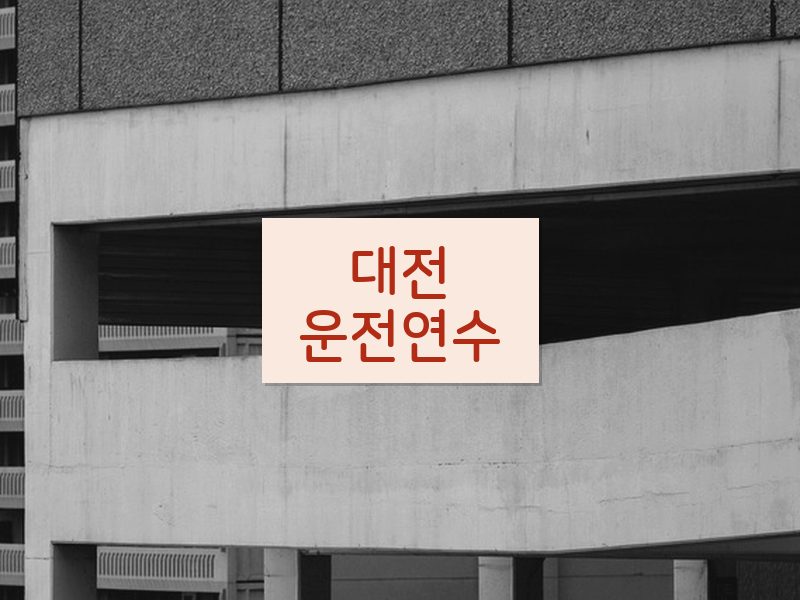 대전운전연수 후기