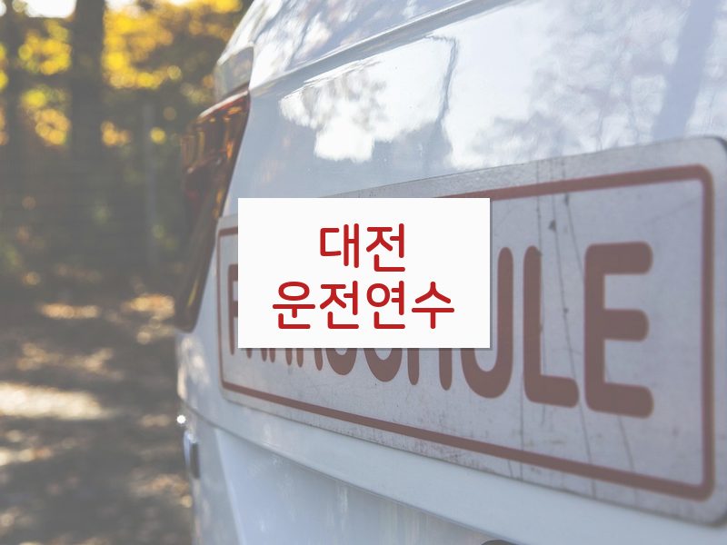 대전운전연수 후기