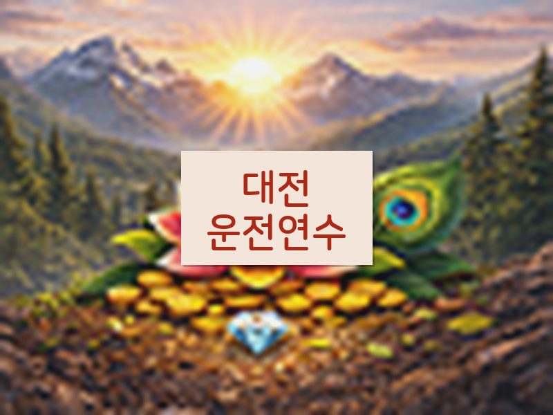 대전운전연수 후기