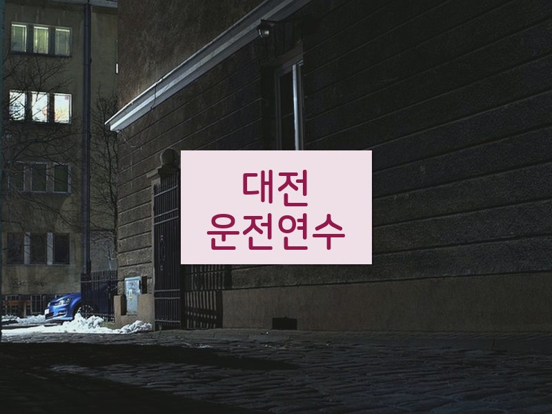 대전운전연수 후기