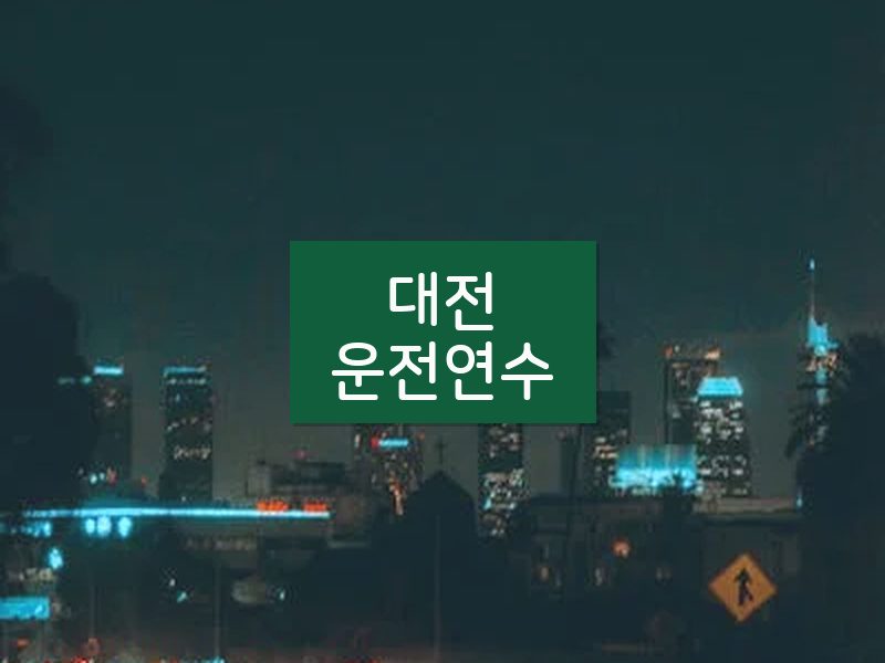 대전운전연수 후기