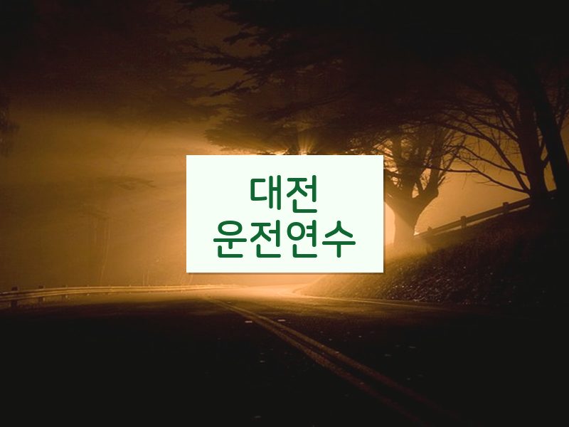 대전운전연수 후기