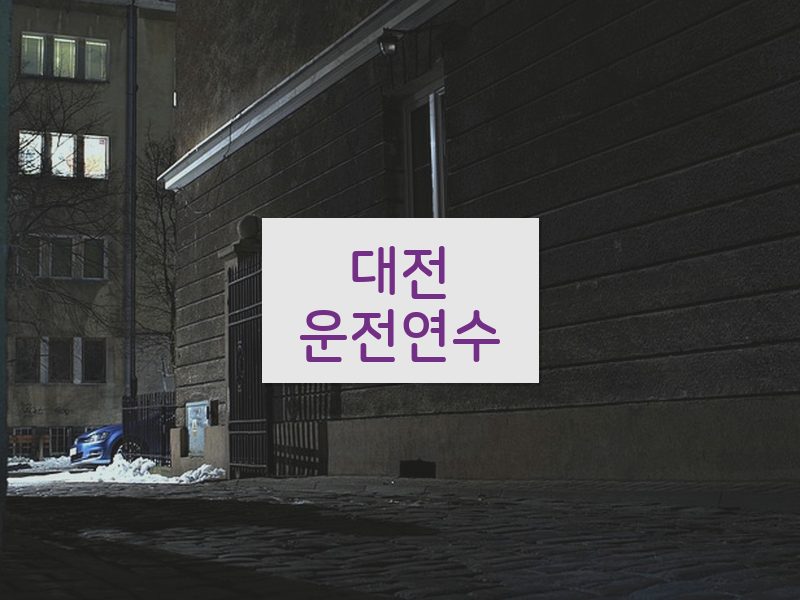 대전운전연수 후기