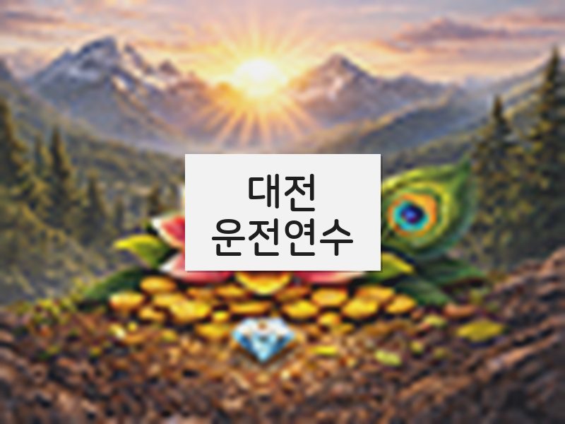 대전운전연수 후기
