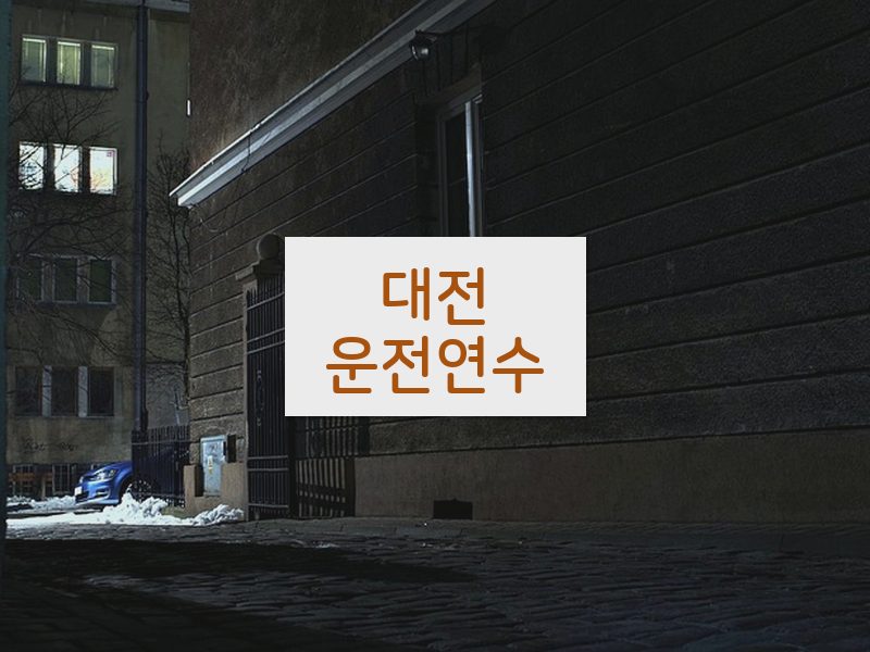 대전운전연수 후기